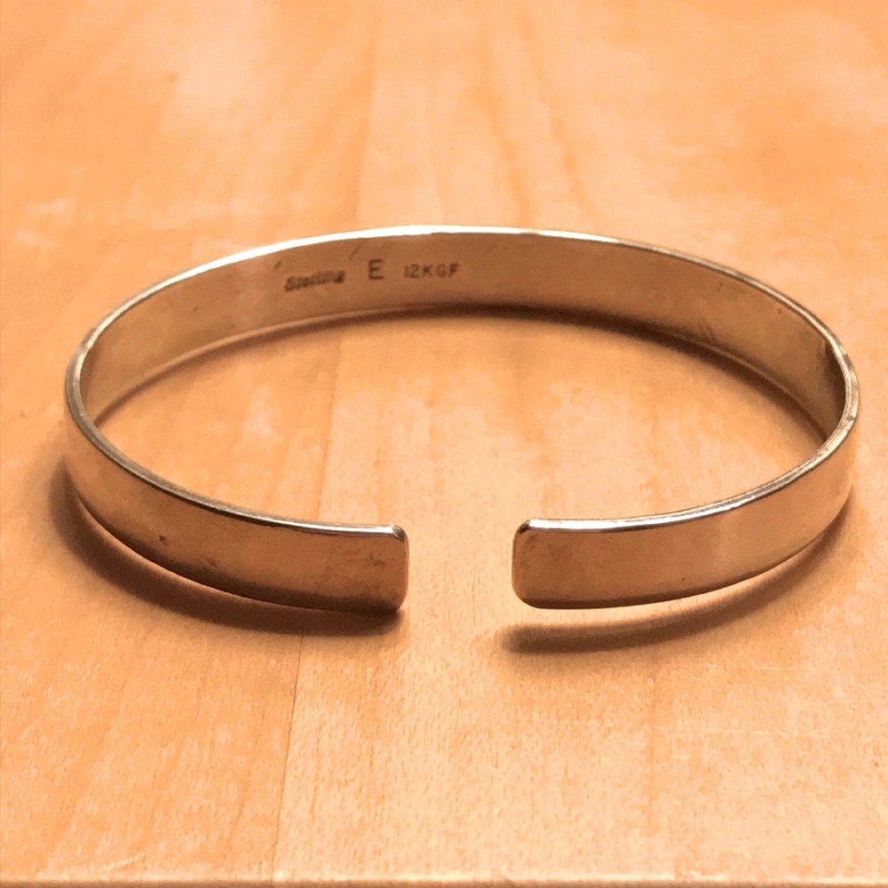 925 SS & Gold Cuff Bracelet - Picture 2 of 5